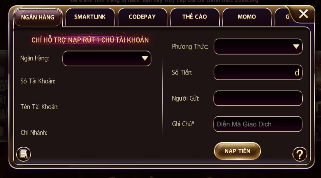 Khuyến mãi Vesovn: Nhận thêm 2% tiền thưởng khi nạp tiền qua ứng dụng - Vesovn